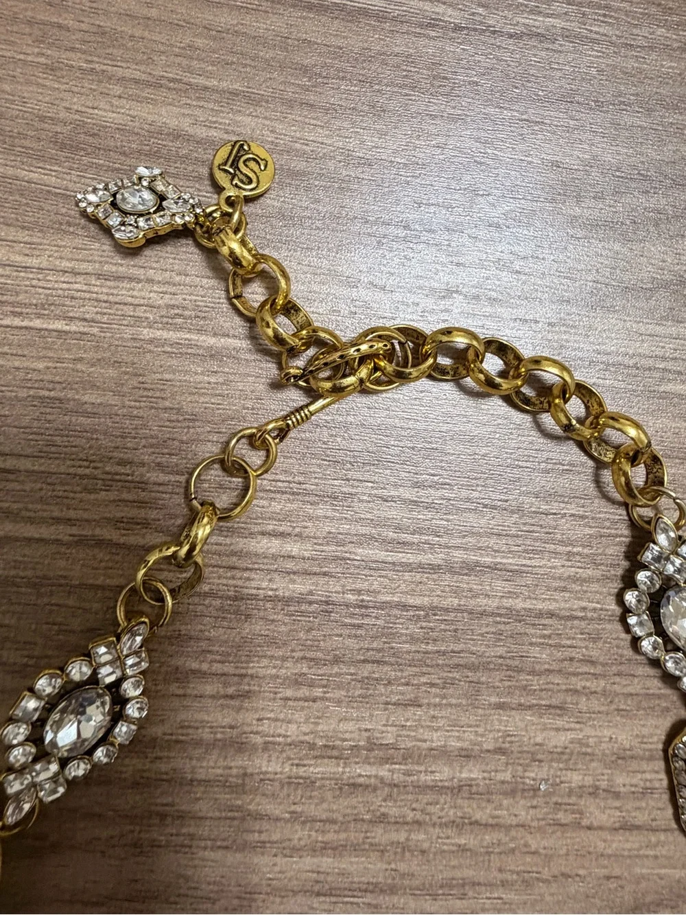 Sassy Jones Whitley Gold Tone Necklace with Amber Stones with matching earrings - Picture 5 of 5